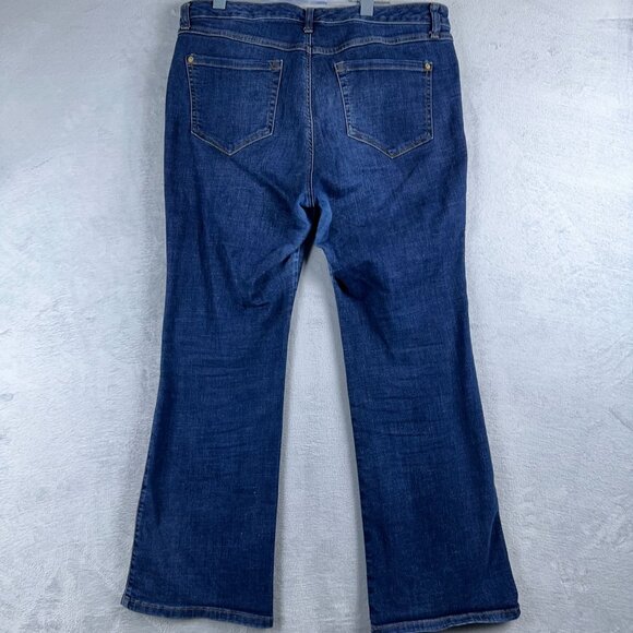 INC DENIM Womens Bootcut Jeans Stretch High Rise 5-Pocket Blue Size 14P - Picture 2 of 12